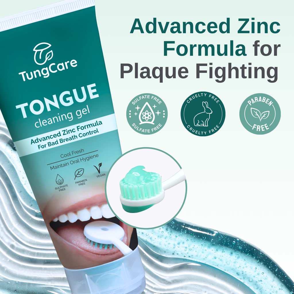 TungCare Tongue Cleaning Gel + Brush Combo