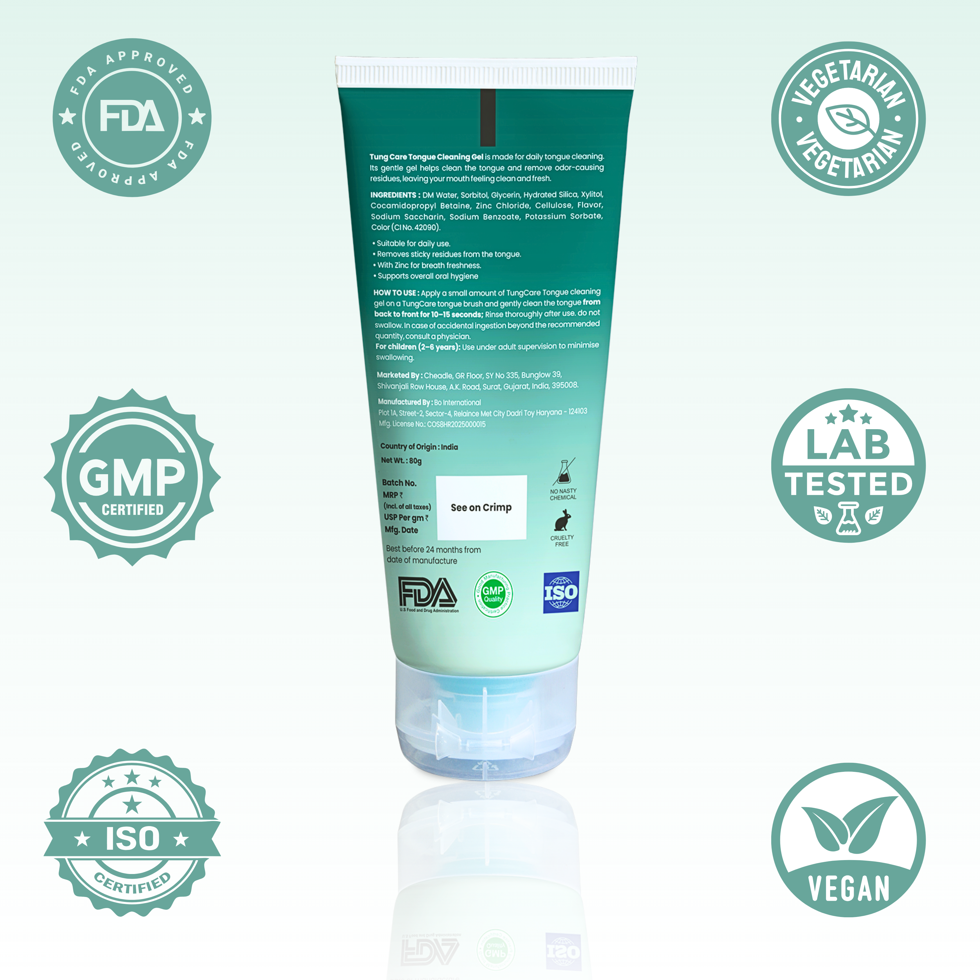 TungCare Tongue Cleaning Gel + Brush Combo